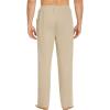 Mens Sweatpants with Pockets Baggy Sweat Pants Wide Leg Casual Athletic Workout Gym Clothes Straight Leg Open Bottom Sweatpants Fleece Lined Jogger with Pockets Winter Fall Clothing Beige view 2