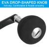PATIKIL Baitcasting Power Handle, Aluminum Alloy Fishing Reel Handle EVA Knob Grip Replacement for Rocker Arm Accessories, Black view 3