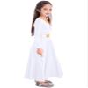Miutii Kids Girls Long Sleeve Liturgical Praise Dance Dress Metallic Gold Full Length Worship Church Robe Dancewear White 14 Years view 2