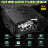 Night Vision Goggles, 4K Night Vision Binoculars for Adults, Rechargeable Digital Infrared 10X Digital Zoom with 3'' Large Screen, 32GB TF Card for Photos and Videos view 2