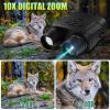 Night Vision Goggles, 4K Night Vision Binoculars for Adults, Rechargeable Digital Infrared 10X Digital Zoom with 3'' Large Screen, 32GB TF Card for Photos and Videos view 3