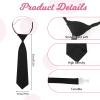 KALIONE Ties for Women 13" Pre Tied Adjustable Necktie for Girls/Boys Black Tie for Women Skinny Necktie for School Uniforms JK/JC Cosplay Graduation Business Wedding view 2