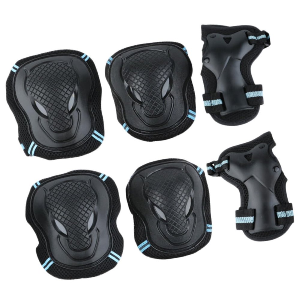 Anneome Knee Protector Elbow Pads Hand Protection for Outdoor Sports s Durable Skateboard Cycling Safety Gear for Beginners Black Blue