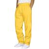 Baggy Sweatpants Men Wide Leg Sweat Pants Mens Clothing Casual Athletic Workout Straight Leg Open Bottom Sweatpants Fleece Lined Jogger with Pockets Fall Winter Clothes Yellow view 1