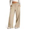 Summer Wide Leg Patns Woman Trendy High Waisted Joggers with Pockets Lightweight Cozy Drawstring Sweat Pants Casual Hiking Pants Lounge Pants 2024 Summer Beach Pants Jogger Sweatpants Athletic Pants view 3