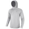 SG Edge Men's 1/4 Zip Long Sleeve Rash Guard Hoodie Quick-Dry UPF 50+ Fishing Hiking and Water Sports, Grey X-Large view 1
