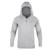 SG Edge Men's 1/4 Zip Long Sleeve Rash Guard Hoodie Quick-Dry UPF 50+ Fishing Hiking and Water Sports, Grey X-Large view 2