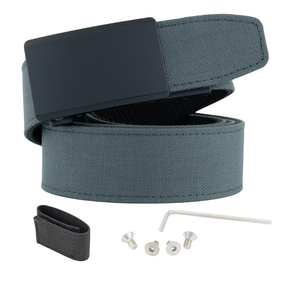 2ND AMEN Black Tactical Belt for Men - Military Hiking Nylon Gun Belt, Perfect Battle Belt, 1.5" EDC Belt for Everyday Use, Ultimate 900D Cut to Size Gun Belts for Men