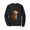 small hairy puppy domesticated animal with heart collar tee Sweatshirt view 1
