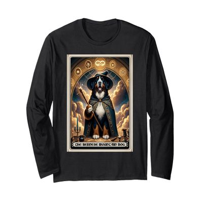 A Bernese Mountain Dog Tarot Card Dog Long Sleeve T-Shirt