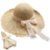 Cndiyald Straw Hats for Women, Wide Brim Womens Sun Hat with Bow-Knot, Foldable Beach Hat, UV Protection Summer Hats for Women Beige view 1