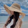 Cndiyald Straw Hats for Women, Wide Brim Womens Sun Hat with Bow-Knot, Foldable Beach Hat, UV Protection Summer Hats for Women Beige view 4