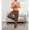 Mens Sweatpants with Pockets Baggy Sweat Pants Wide Leg Casual Athletic Workout Gym Clothes Straight Leg Open Bottom Sweatpants Fleece Lined Jogger with Pockets Winter Fall Clothing Khaki view 3