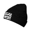 YYHWHJDE Black Warm Knit Hat Black and White Polka Dot Picture Soft Good Elasticity Suitable for Daily and Outdoor Sports view 1