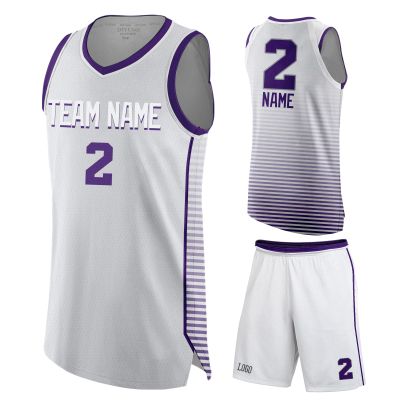 DIYUME Men's Design Your Own Add Picture Training Uniforms for Adult Kids Youth(White-Purple)