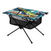 Msyxl Abstract Palm Trees Portable Folding Camping Table, Compact Lightweight Beach Table with Carrying Bag for Outdoor Picnics, BBQs, Camp view 1