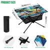 Msyxl Abstract Palm Trees Portable Folding Camping Table, Compact Lightweight Beach Table with Carrying Bag for Outdoor Picnics, BBQs, Camp view 3