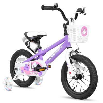 JOYSTAR Pluto Kids Bike 12 Inch Toddlers Bike with Training Wheels for Boys Girls Kids' Bicycle for Age 2-4 Years Purple