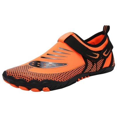 NineFit Basics Lightweight Quick Dry Water Sports Barefoot Shoes Aqu Socks for Swim Beach Pool Surf Yoga for Women Men (Orange, 7)