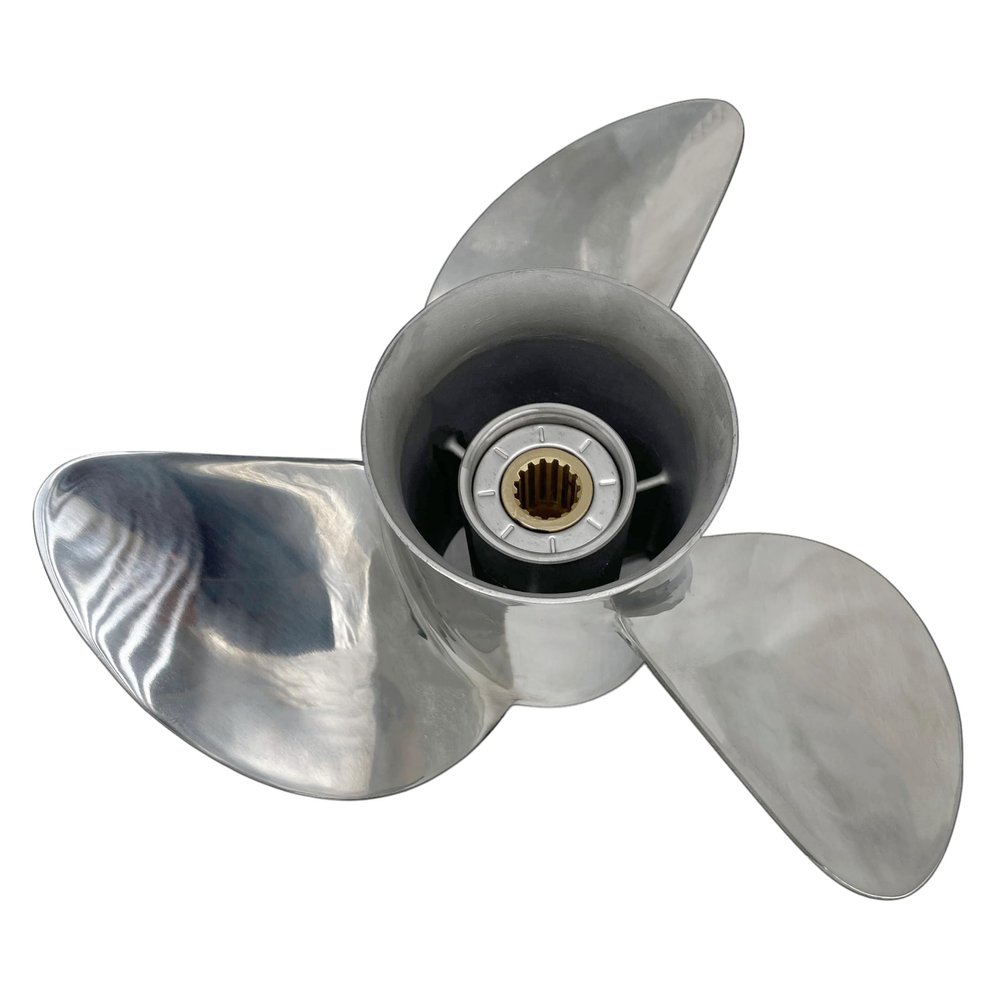 ARKDOZA Boat Propeller 14x19 LFET Hand Rotation Fit for Honda Outboard 75HP-130HP 3 Blades Stainless Steel Prop SS 15 Tooth Propeller