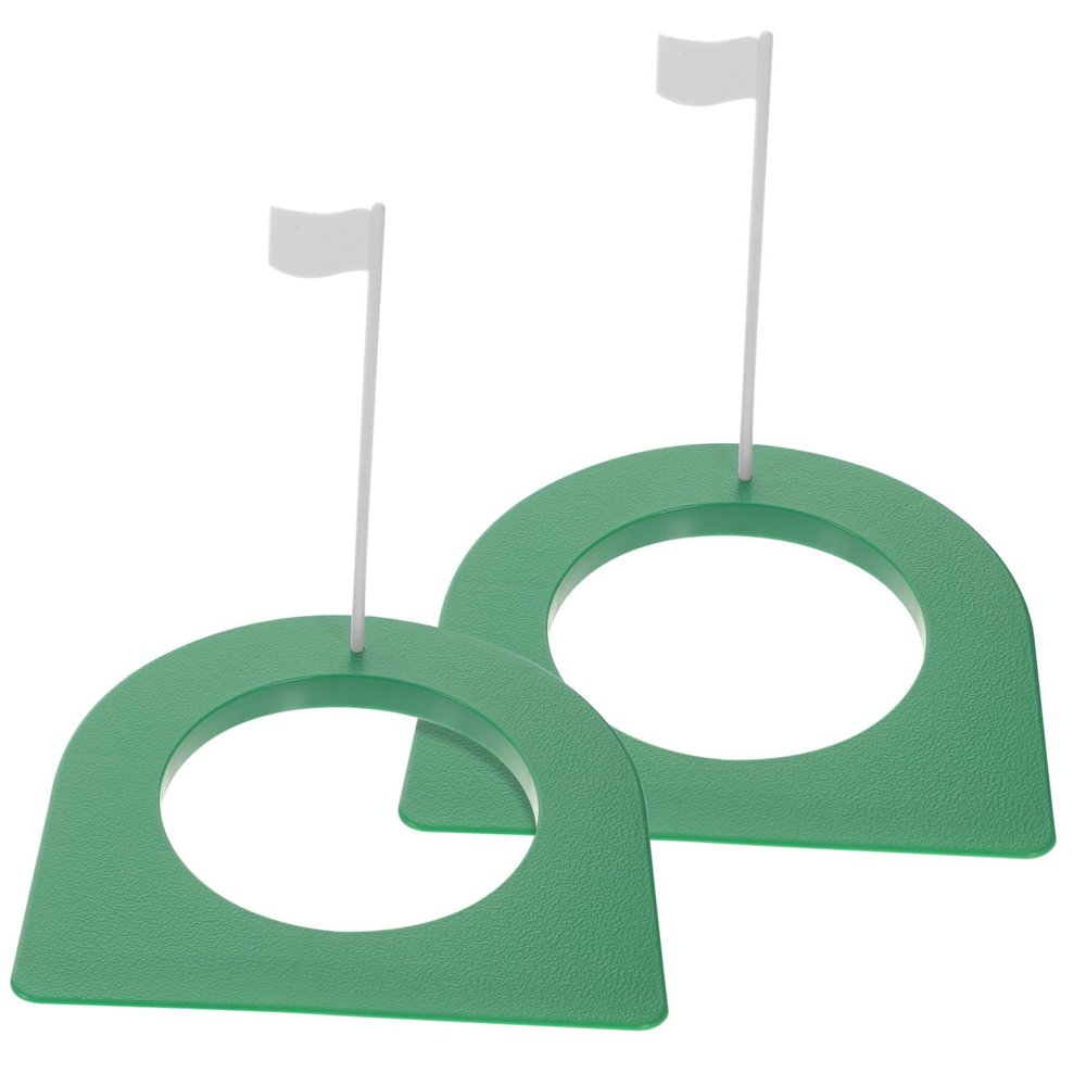 Anneome 2pcs Golf Cup and Flag Practice Training Aids Regulation Putting Cup for Home Office Puttting Practice