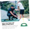 Anneome 2pcs Golf Cup and Flag Practice Training Aids Regulation Putting Cup for Home Office Puttting Practice view 3