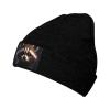 YYHWHJDE Black Warm Knit Hat Little Raccoon Face Picture Soft Good Elasticity Suitable for Daily and Outdoor Sports view 1