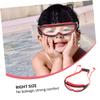 Anneome 1pc Boy Girl Swimming with Earplugs -fog Glasses Large Frame Design for Comfortable Fit for Swimming Diving and Water Sports Black Red view 3