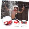 Anneome 1pc Boy Girl Swimming with Earplugs -fog Glasses Large Frame Design for Comfortable Fit for Swimming Diving and Water Sports Black Red view 4
