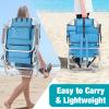 5-Position Beach Chair - Premium Backpack Beach Chair for Adults - Beach Chair with Backpack Straps - Foldable and Reclining Beach Chair - Backpack Chair,Blue view 4