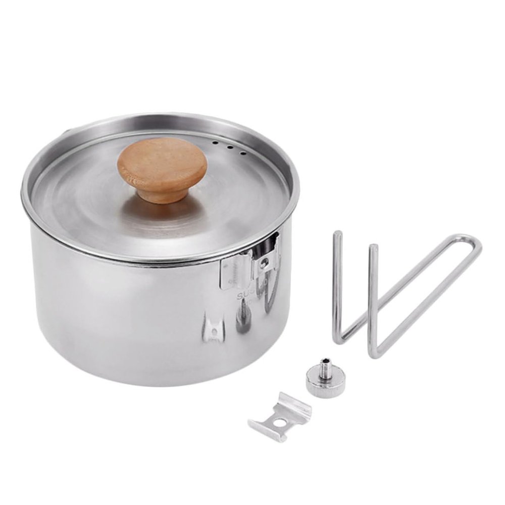 Anneome Portable Kettle for Hot Water Camping Kettle Kettle Camping Electric Tea Kettle Stainless Steel Camping Pot Hiking Utensil