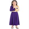 Miutii Kids Girls Long Sleeve Liturgical Praise Dance Dress Metallic Gold Full Length Worship Church Robe Dancewear Purple 14 Years view 2