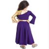 Miutii Kids Girls Long Sleeve Liturgical Praise Dance Dress Metallic Gold Full Length Worship Church Robe Dancewear Purple 14 Years view 4