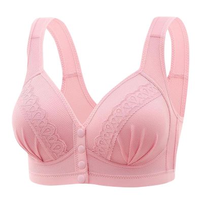 asntrgd Sports Bras for Women Push Up Glamorette Bras Comfort Support and Lift Minimizer Full Figure Front Closure Daisy Bras Pink