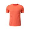 Men's Dry Fit Short Sleeve Moisture Wicking Sports Gym T-Shirts Crewneck Outdoor Running Athletic T Shirt (Orange,Large) view 1