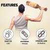 KNK MUGDAR FITNESS BAR INDIAN CLUB MUDGAR BHEEM MACE SHOULDER EQUIPMENT MEEL KARLA KATAI MUGDAL FITNESS DURABLE WOODEN EQUIPMENT (7 to 8 KG) view 4