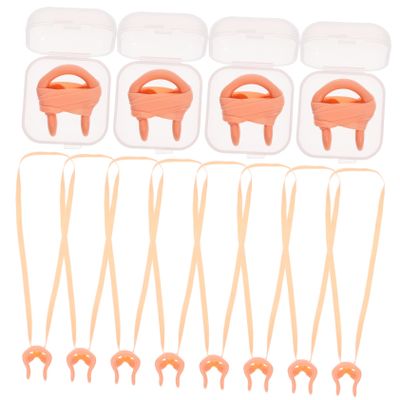 Sosoport 2sets Sports Swim Nasal Splint Swimming Nose Clip with Elastic Strap Comfortable for Kids Adults Tear Resistant Silicone for Swimming 12pcs*2