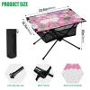 Msyxl Alpaca Cute Portable Folding Camping Table, Compact Lightweight Beach Table with Carrying Bag for Outdoor Picnics, BBQs, Camp view 3