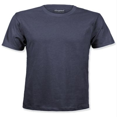 Kingsted Dark Grey T-Shirts for Men - Royally Comfortable - Super Soft Cotton Blend - Black Heather Crewneck Tees (Single, Charcoal, Large)