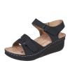 Generic Sandals Women Wedge Gold Women's Comfortable Orthopedic Sandals Dressy Slip On Orthotic Flip Flops Casual Summer Walking Beach Shoes With Arch Support 2024, 9.5, Black view 1