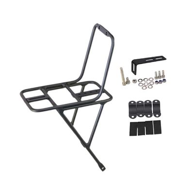 Yiju Bike Front Rack Carrier Cargo Pannier Sturdy Equipment, Luggage Shelf, Bicycle Front Rack for Bicycle Mountain Road Bike, Disc Brake