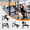 Adjustable Weight Bench, Olympic Workout Bench, Bench Press Set with Squat Rack and Barbell Rack, Versatile Strength Training Equipment for Home Gym (Black-3) view 2