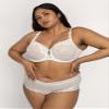Curvy Couture Women's Plus Size Sheer Whisper Cheeky Boyshort Panty Pearl XL view 2