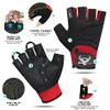 BEAST RAGE Workout Gloves for Men & Women, Durable Palm Grip, Anti-Slip, Cycling, Weight Lifting, Red, L view 2