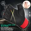 BEAST RAGE Workout Gloves for Men & Women, Durable Palm Grip, Anti-Slip, Cycling, Weight Lifting, Red, L view 3