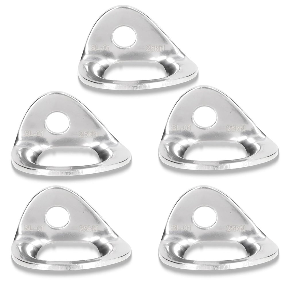 equlup 5PCS 25KN/2500KG Climbing Hanger, Heavy Duty Ceiling Mount Anchor Stainless Steel Rock Climbing Bolt for Rappelling Aerial Work Hammock Swing