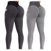 2PCS Workout Leggings for Women Plus Size 4X Workout Leggings for Women Seamless Scrunch Tights Tummy Control Gym Fitness Girl Sport Active Yoga Pants Grey view 1