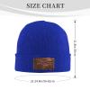 YYHWHJDE Blue Warm Knit Hat Wood Panels Background Picture Soft Good Elasticity Suitable for Daily and Outdoor Sports view 2
