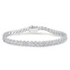 Gemsme 3.0mm S Shape Tennis Bracelet for Women, 18K White Gold Plated Round Cubic Zirconia Tennis Link Bracelet view 1