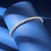 Gemsme 3.0mm S Shape Tennis Bracelet for Women, 18K White Gold Plated Round Cubic Zirconia Tennis Link Bracelet view 3